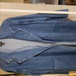 Forever 21 Trench Coat Denim Large